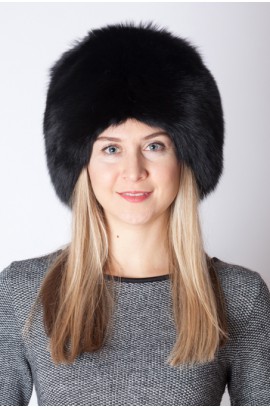 Black fox fur hat